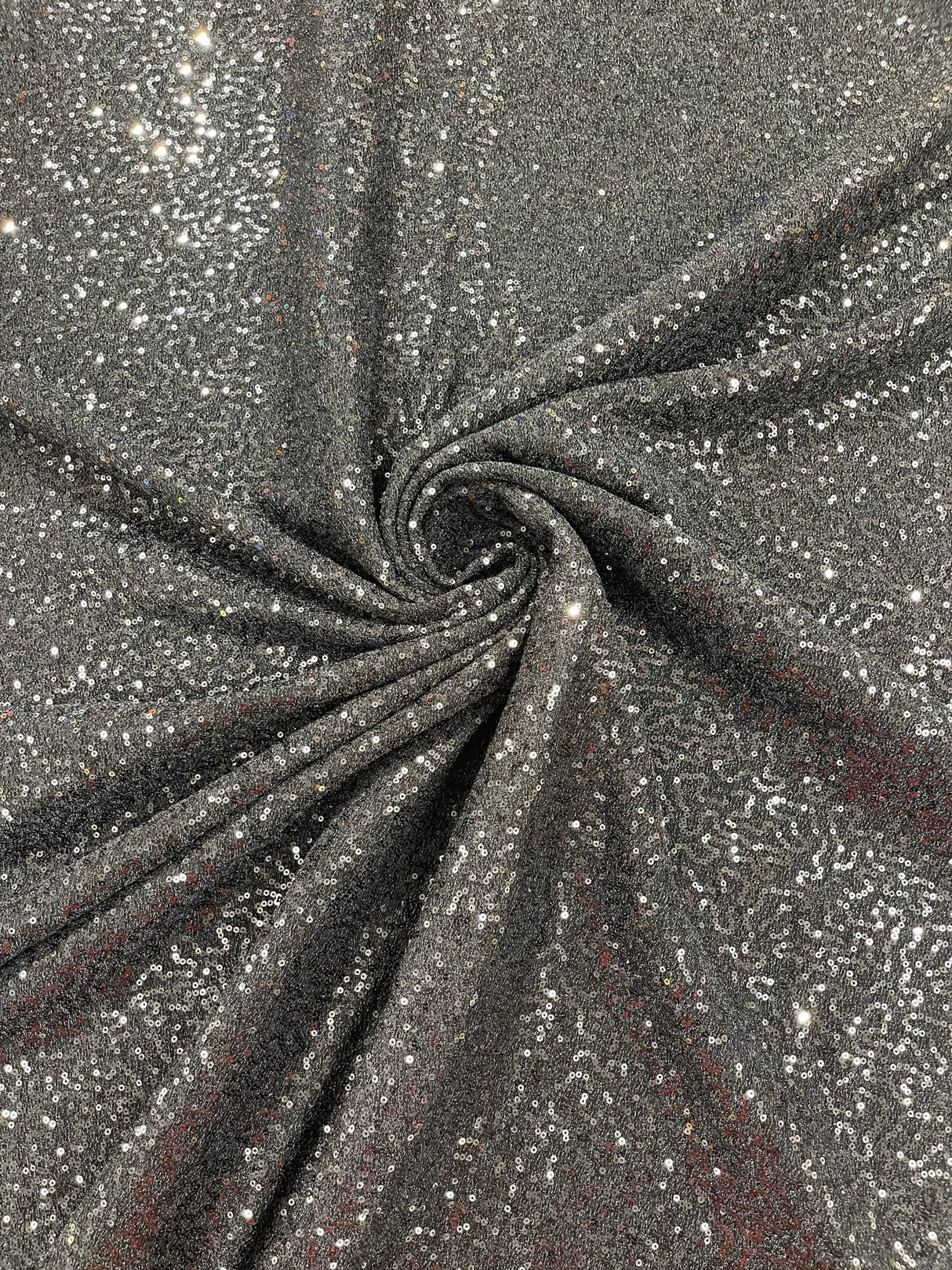 Stretch Metallic Sequin Lurex Polyester Fabric - Sequin Tinsel, 58" Width, 8 Colors (1 Yard)
