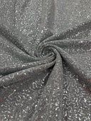 Stretch Metallic Sequin Lurex Polyester Fabric - Sequin Tinsel, 58" Width, 8 Colors (1 Yard)