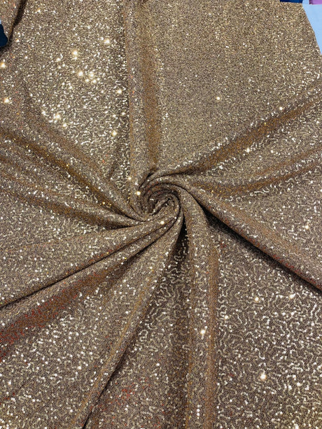 Stretch Metallic Sequin Lurex Polyester Fabric - Sequin Tinsel, 58" Width, 8 Colors (1 Yard)