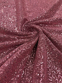 Stretch Metallic Sequin Lurex Polyester Fabric - Sequin Tinsel, 58" Width, 8 Colors (1 Yard)