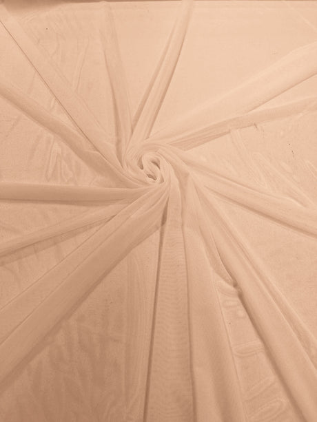 Stretch Power Mesh Nylon Spandex Fabric - Solid, 60" Width (1 Yard)