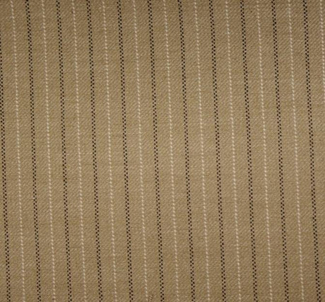 Stretch Stripe 8005 Polyester Rayon Spandex Fabric - Beige/Brown Stripe, 44/45" Width