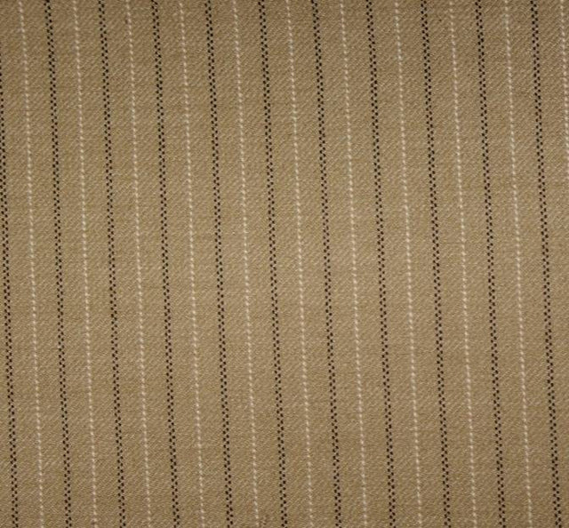 Stretch Stripe 8005 Polyester Rayon Spandex Fabric - Beige/Brown Stripe, 44/45" Width