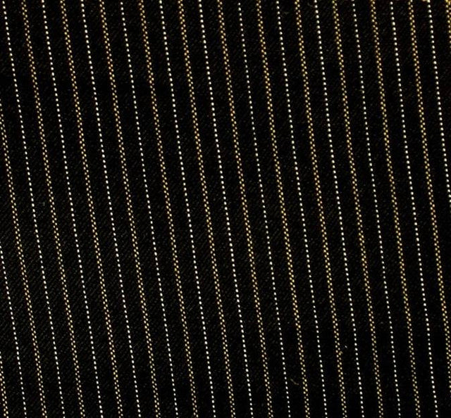 Stretch Stripe 8005 Polyester Rayon Spandex Fabric - Black/Khaki Stripe, 44/45" Width