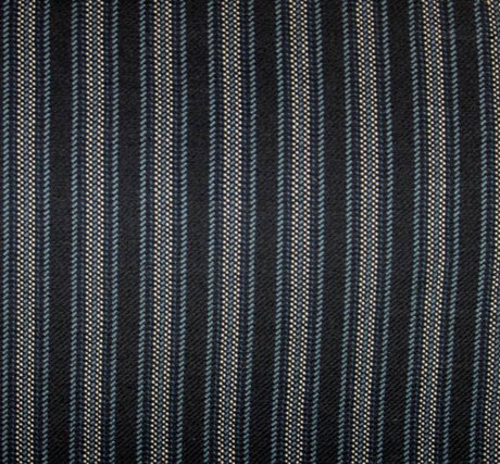 Stretch Stripe Poly/Rayon/Spx D#8173 Navy Fabric - Navy Stripe, 44/45" Width