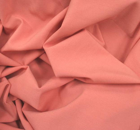 Stretch Tropical Coral Polyester Rayon Spandex Fabric - Coral, 57/58" Width