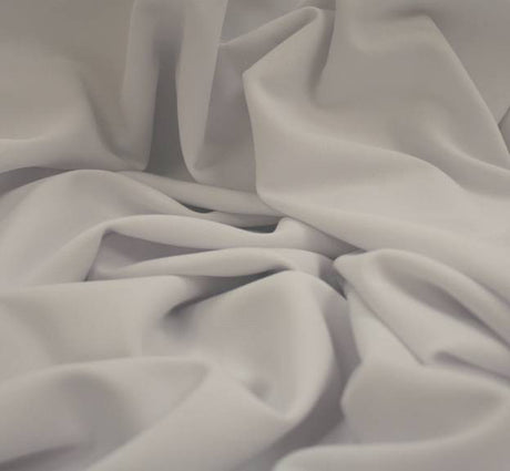 Stretch Tropical White Polyester Rayon Spandex Fabric - White, 57/58" Width
