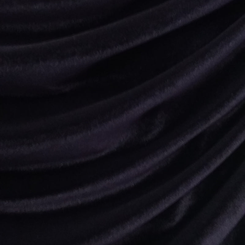 Black Stretch Velvet Fabric - Black, 58"-60" Width (1 Yard)