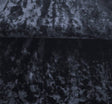 Stretch Velvet Crushed Black Polyester Spandex Fabric - Black Crushed Velvet, 58/60" Width
