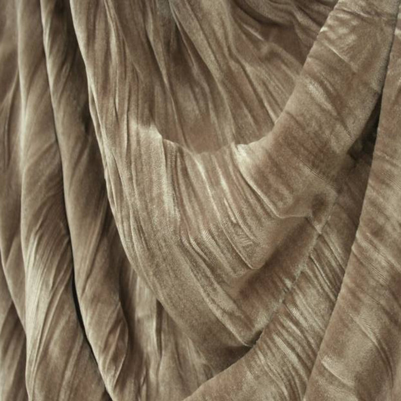 1 Yard Stretch Pleated Velvet Crushed Fabric Dirty Grey 48/50" Wide, 90% Polyester, 10% Spandex Apparel Textile