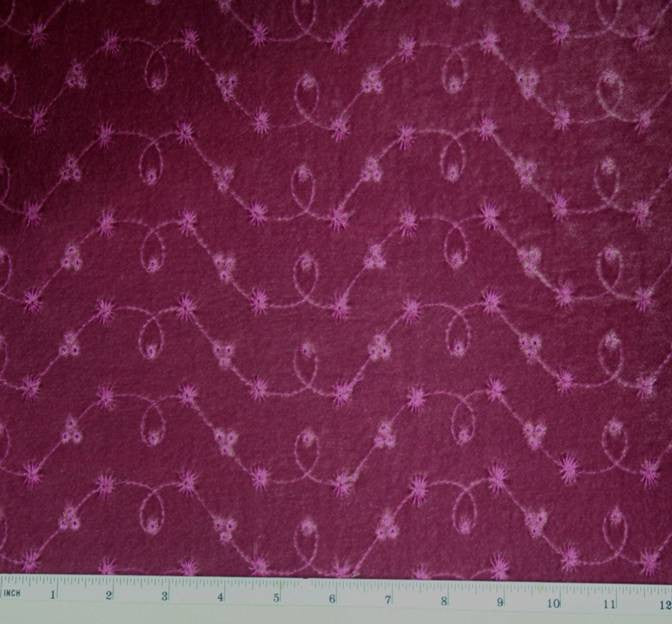 STV Velvet Embroidery 3J275 Plum Dazzle Stretch Velvet Fabric - Plum Dazzle Embroidery, 58/60" Width