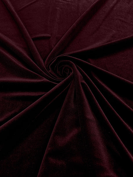 Stretch Velvet Stretch Velvet Fabric - 58" Wide, Apparel, Costumes, 90% Polyester 10% Spandex (1 Yard)
