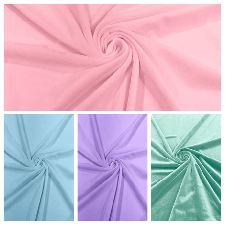 Stretch Velvet Stretch Velvet Fabric - 58" Wide, Apparel, Costumes, 90% Polyester 10% Spandex (1 Yard)
