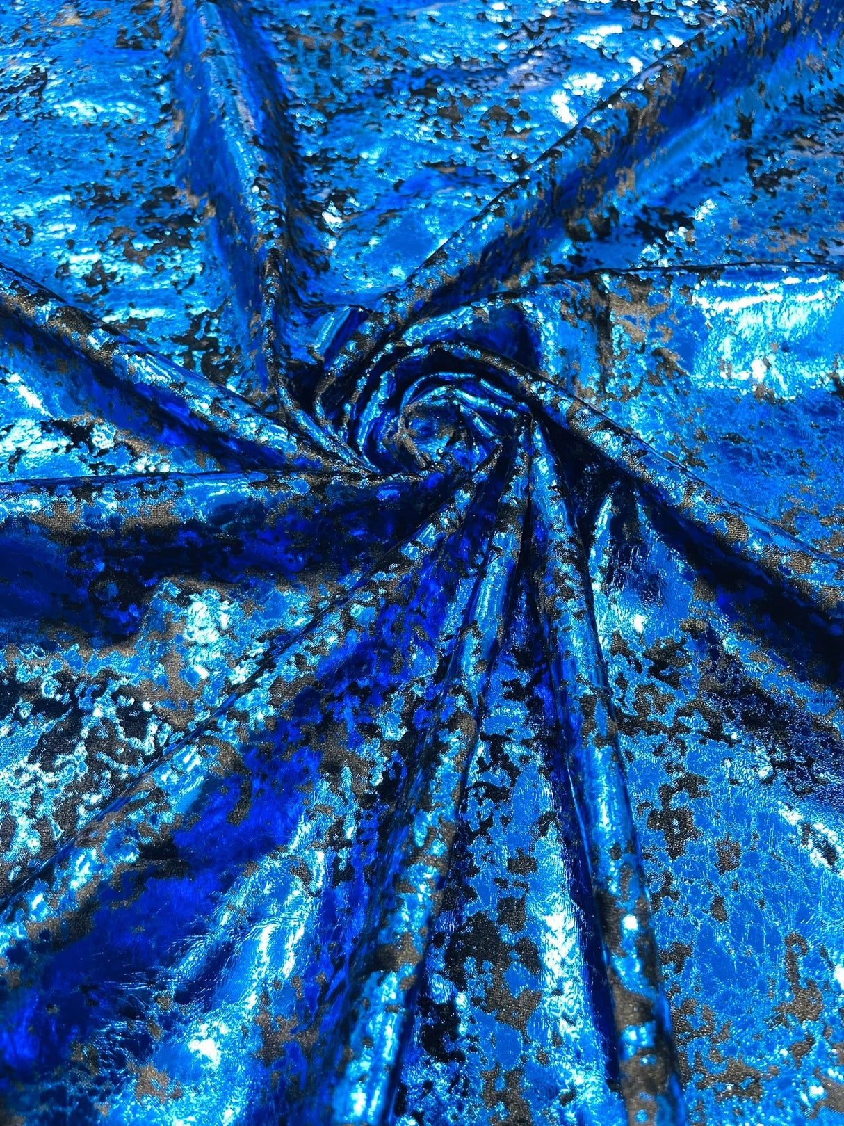Stretch Velvet Splatter Foil Design Foil Stretch Velvet Fabric - Red, Royal Blue, Copper, Silver, Gold, 58" Width (1 Yard)
