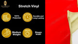 Stretch Vinyl Fabric - Black, White, Red, 54" Width (1 Yard)