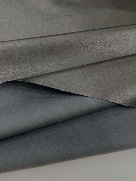 Stretch Vinyl Fabric - Black, White, Red, 54" Width (1 Yard)