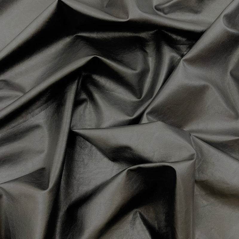 Stretch Vinyl Fabric - Black, White, Red, 54" Width (1 Yard)