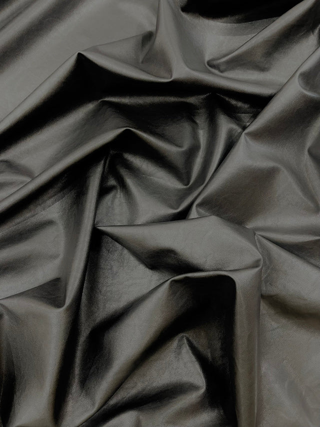Stretch Vinyl Fabric - Black, White, Red, 54" Width (1 Yard)
