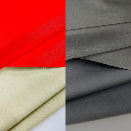 Stretch Vinyl Fabric - Black, White, Red, 54" Width (1 Yard)