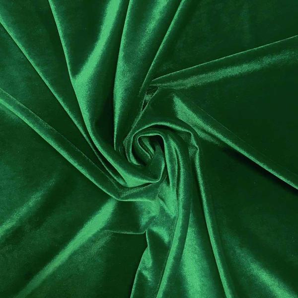 Kelly Green Velvet Stretch Fabric,