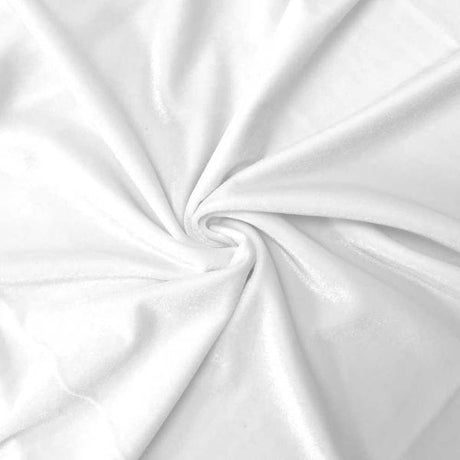 White Velvet Stretch Fabric,