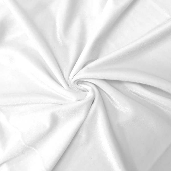 White Velvet Stretch Fabric,
