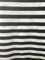 Black White Poly Cotton Fabric - 1" Horizontal Stripes, 59/60" Width (1 Yard)