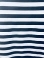 Navy/White Poly Cotton Fabric - 1" Horizontal Stripes, 59/60" Width (1 Yard)