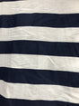 Navy 2" Stripe Poly Cotton Fabric - Navy, Horizontal Stripes, 59/60" Width