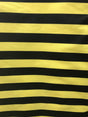 Yellow Black Poly Cotton Fabric - Yellow/Black Horizontal Stripes, 59/60" Width (1 Yard)