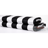 5.5" Stripe Satin Print Polyester Fabric - Black White 5.5" Stripe, 58/60" Width (1 Yard)