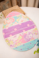 12" Striped Pattern Easter Egg