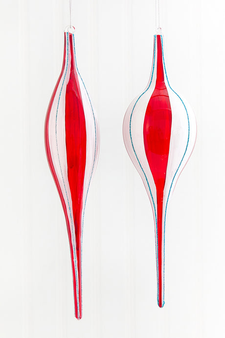11" Peppermint Swirl Finial