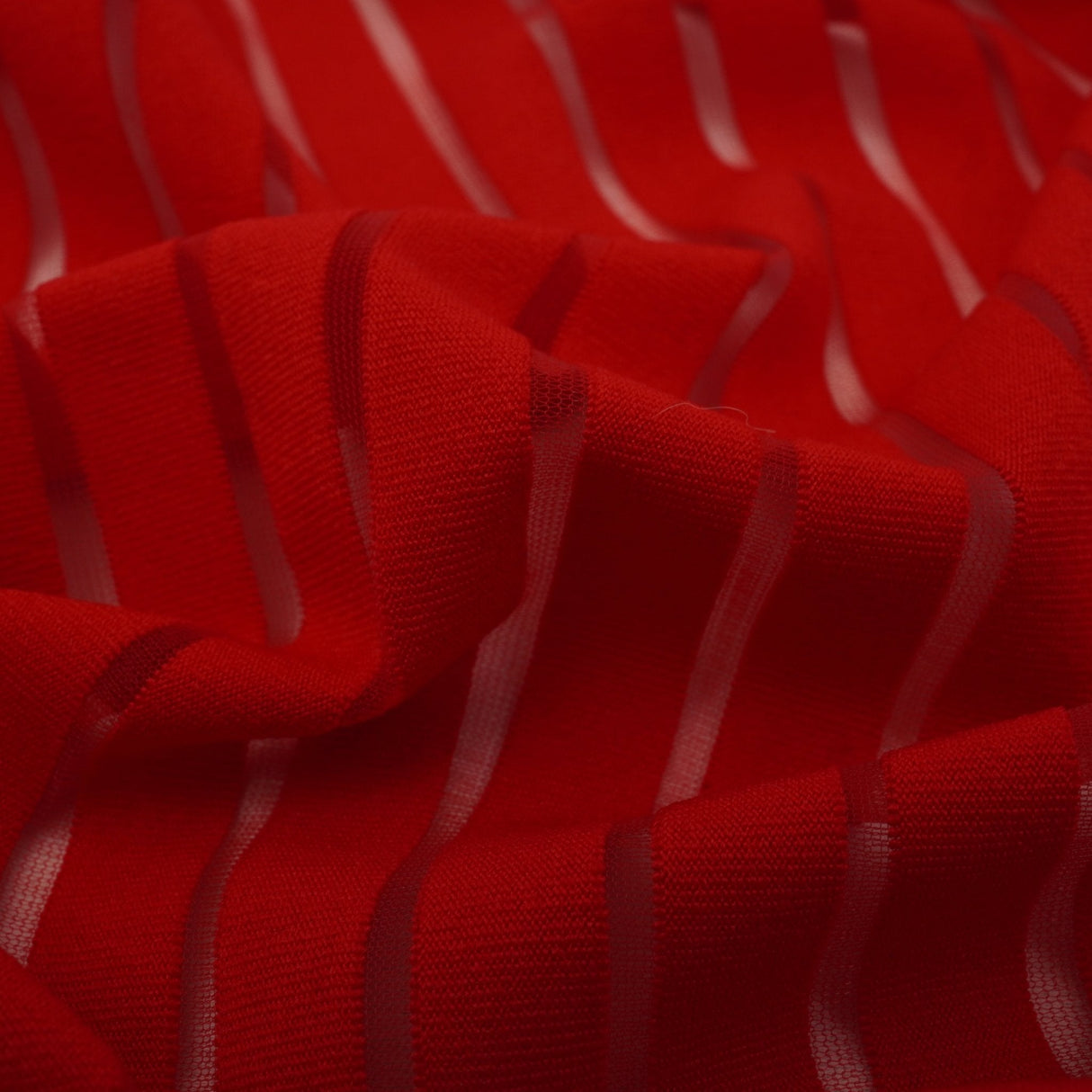 Striped Stretch Mesh Fabric