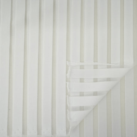 Striped Stretch Mesh Fabric - Striped Mesh, 57" Width, 4-Way Stretch (1 Yard)