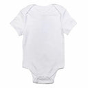 Lucky Friends 701 100 Percent Cotton Baby Onesie Fabric - White, Short Sleeves, Snap Buttons (5 Sizes)