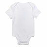 Lucky Friends 701 100 Percent Cotton Baby Onesie Fabric - White, Short Sleeves, Snap Buttons (5 Sizes)