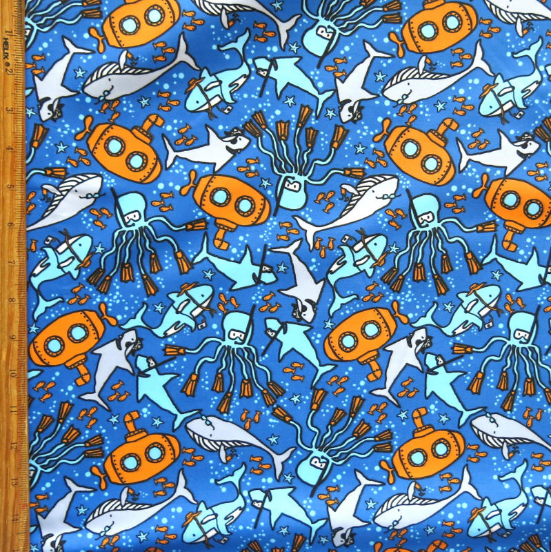 Microfiber Boardshort Fabric Submarine Odyssey