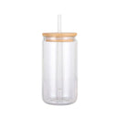 16Oz Clear Glass Tumbler Glass Fabric - Clear, Double Wall Insulated, 16 Oz (1 Unit)