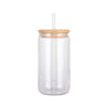 16Oz Clear Glass Tumbler Glass Fabric - Clear, Double Wall Insulated, 16 Oz (1 Unit)