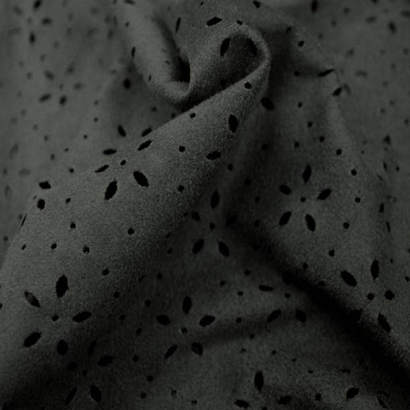 1 Yard Soft Olive Suede Knit Punching Fabric 100% Polyester, 58/60" Wide, Lightweight