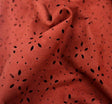 Suede Knit Punching 100 Percent Polyester Fabric - Solid Rust, 58/60" Width