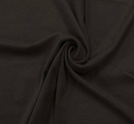 Suede Knit Micro Suede Polyester Fabric - Solid Black, 58/60" Width