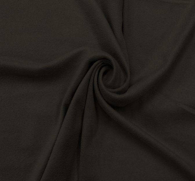 Suede Knit Micro Suede Polyester Fabric - Solid Black, 58/60" Width