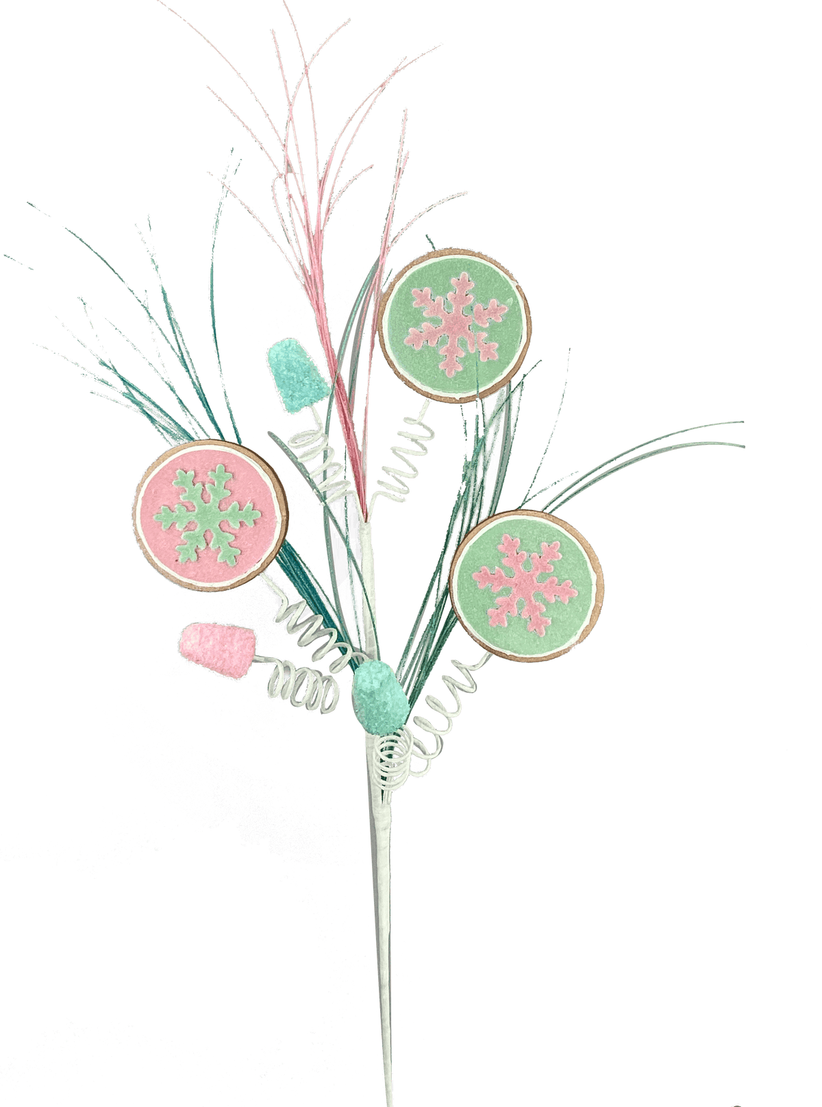 30” Snowflake Cookie Gumdrop Spray