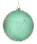 15cm Ice Sugared Gumdrop Ball Ornament Mint Green