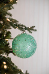 15cm Ice Sugared Gumdrop Ball Ornament Mint Green