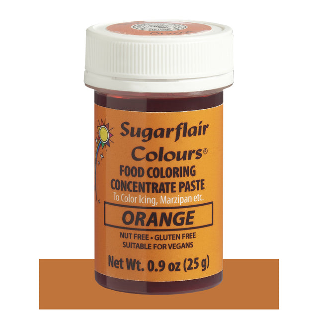 SugarFlair Orange Concentrated Gel Paste Color, 25 gr.