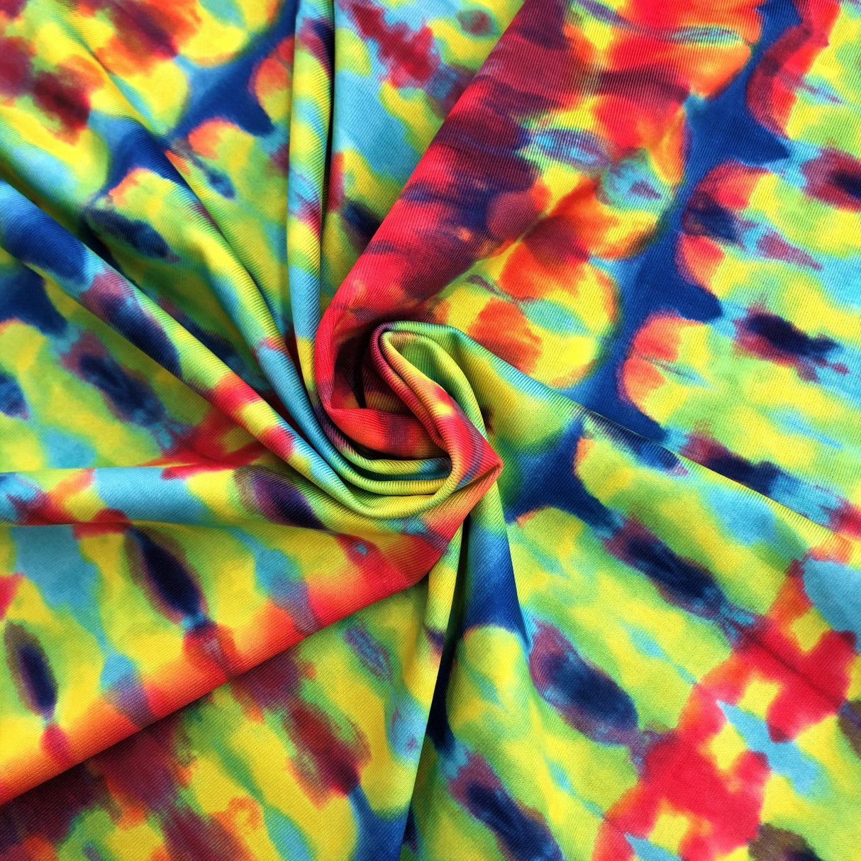 Summer Vibes Nylon Spandex Fabric - Double Sided Printed, Blue, 55/56" Width (1 Yard)
