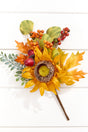 14" Sunflower, Berry & Leaves Pick